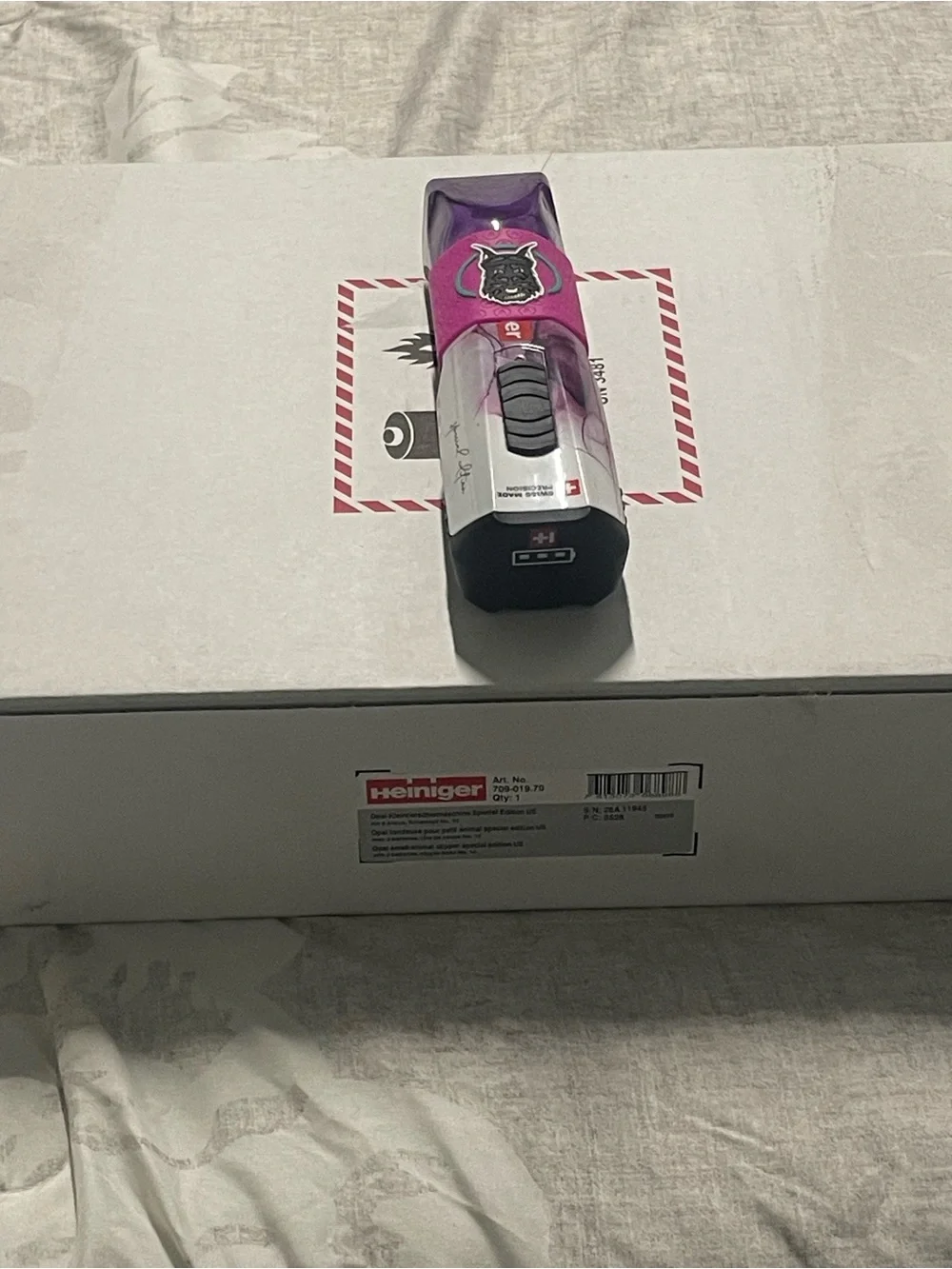 Purple & White Dog Grooming Clipper